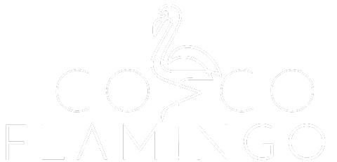 Logotipo Coco Flamingo blanco